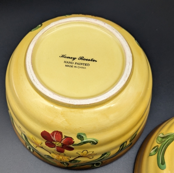 Honey Rooster by Maxcera Corp. Hand Painted Soup/Cereal Bowls - Picture 3 of 7